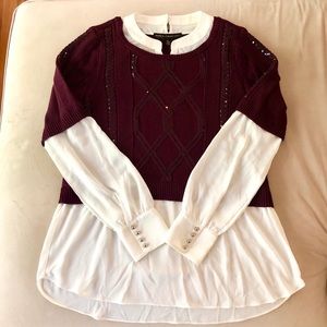 Beautifully embellished WHBM sweater/blouse